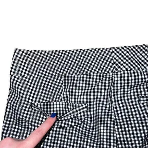 ANN TAYLOR Black & White Checkered Skinny Dress Pant Size 4 - Picture 5 of 6
